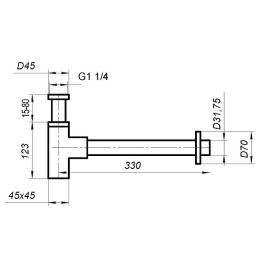 Сифон для раковины BelBagno BB-SMQ2-01