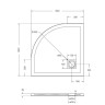 Душевой поддон из искусственного камня BelBagno Uno 80x80 TRAY-MR-UNO-R-80-550-35-W-NO