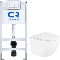 Комплект унитаза BelBagno Uno BB3105CHR/SC с инсталляцией Charus City CR.200.21.01