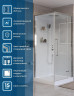 Душевая кабина BelBagno Uno 90х90 R UNO-CAB-A-1-90-C-Cr-Bi-TOP-R
