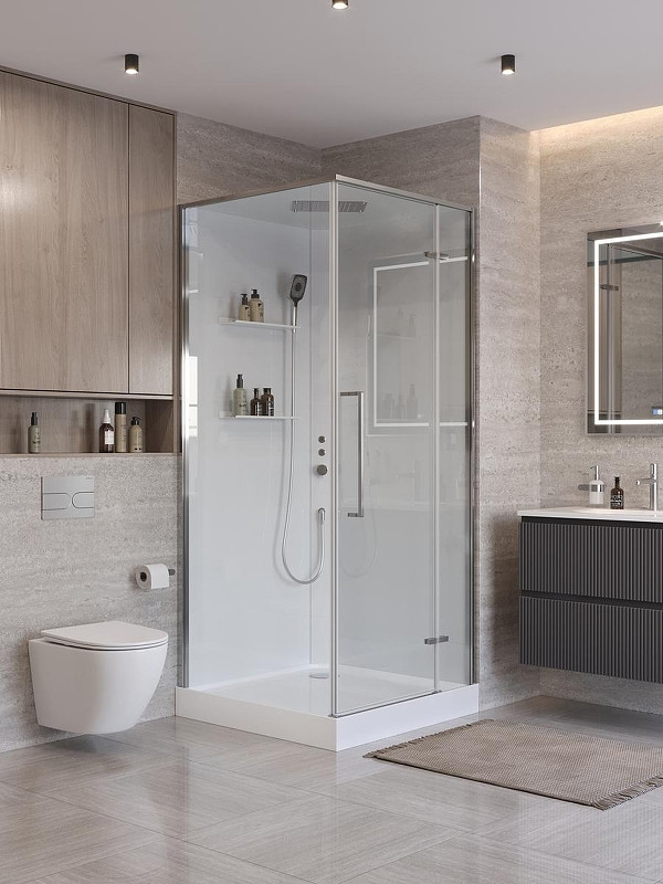 Душевая кабина BelBagno Uno 90х90 R UNO-CAB-A-1-90-C-Cr-Bi-TOP-R