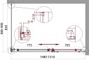 Душевой уголок BelBagno Acqua 150х90 ACQUA-AH-1-150/90-C-NERO