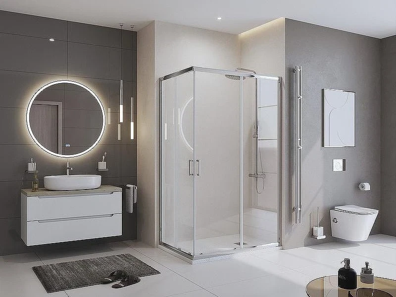 Душевой поддон из искусственного камня BelBagno Uno 140x80 TRAY-MR-UNO-AH-140/80-35-W-CR