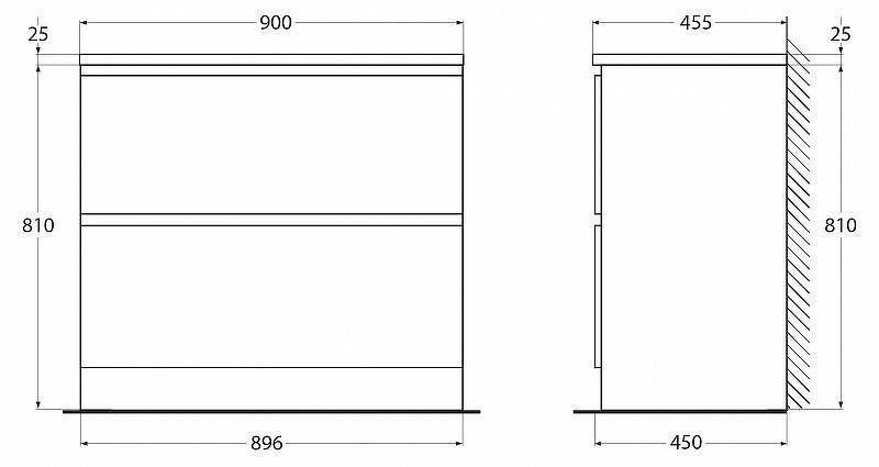Тумба под раковину BelBagno Albano 90 ALBANO-900-2C-PIA-PS