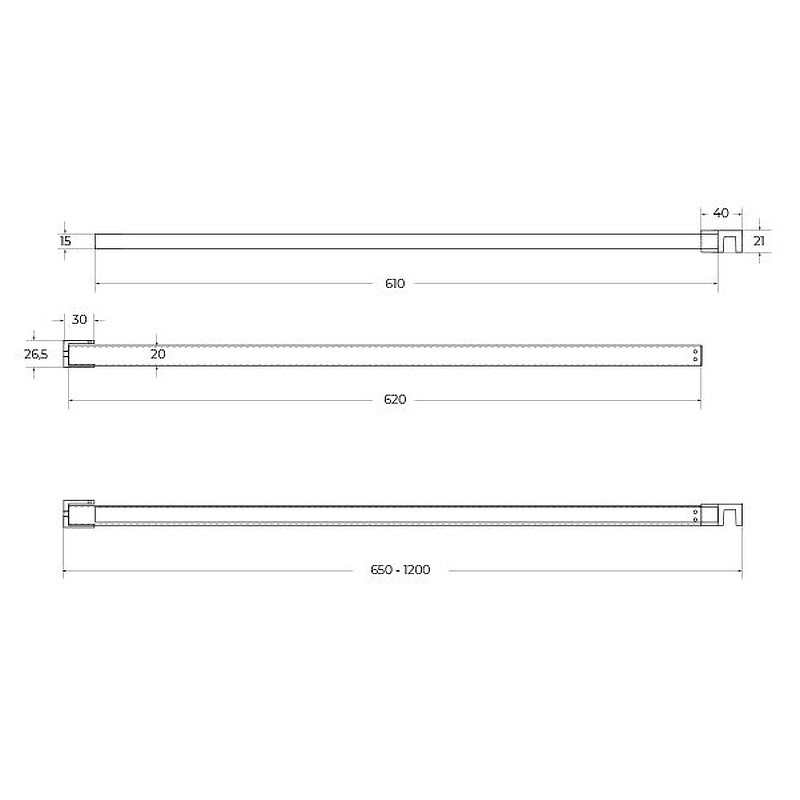 Душевая перегородка BelBagno Kraft 80 KRAFT-L-1-80-C-Cr