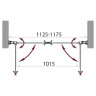 Душевая дверь BelBagno Sela 115 SELA-B-2-115-P-Cr