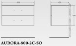 Тумба под раковину BelBagno Aurora 80 AURORA-800-2C-SO-RT подвесная