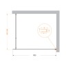 Душевая перегородка BelBagno Kraft 110 KRAFT-L-1-110-C-Cr
