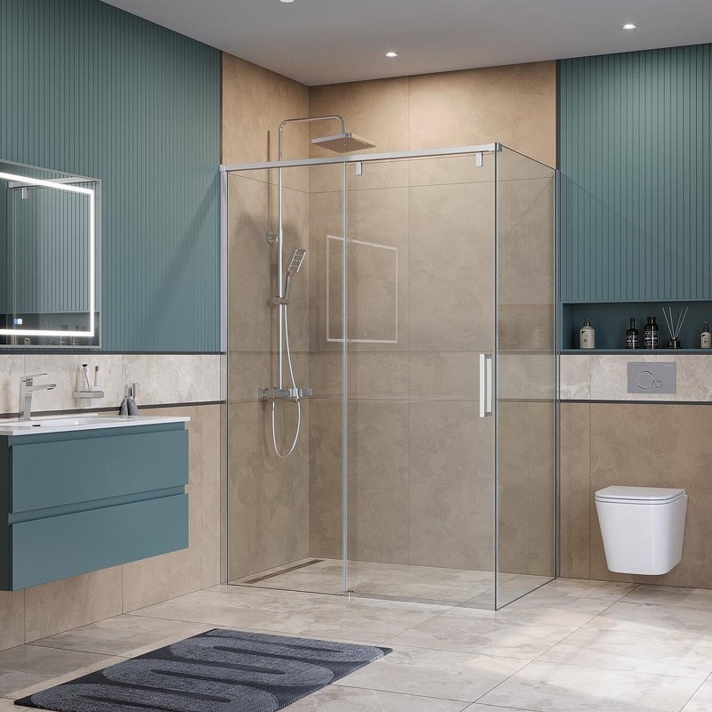 Душевой уголок BelBagno Soft Close-1 140x90 SOFT_CLOSE-1-AH-1-140/90-C-Cr