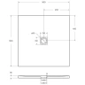 Душевой поддон из искусственного камня BelBagno Uno 90x90 TRAY-MR-UNO-A-90-35-W-BO