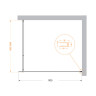 Душевая перегородка BelBagno Kraft 110 KRAFT-L-1-110-C-NERO