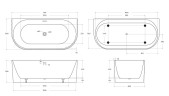Акриловая ванна BelBagno 170x80 BB713-1700-800