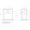 Тумба под раковину BelBagno Kraft 39 70 KRAFT39-700/390-2C-PIA-BO