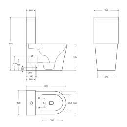 Унитаз-компакт BelBagno Flay-R BB2149CP-TOR/SC