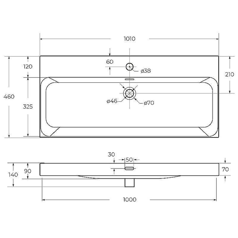 Раковина BelBagno Marino-Cer 100 BB-8078-100