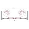 Душевая дверь BelBagno Luce 140 LUCE-BF-2-140-C-Cr