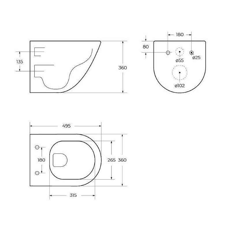 Унитаз BelBagno Amanda BB051CHR/BB051SC подвесной