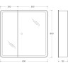 Зеркальный шкаф BelBagno Marino 80 SPC-MAR-800/800-2A-LED-TCH с подсветкой