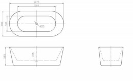Акриловая ванна BelBagno 167х80 BB306-1675