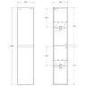 Шкаф пенал BelBagno Kraft 33 R KRAFT-1600-2A-SC-CG-R подвесной