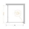 Душевая перегородка BelBagno Kraft 90 KRAFT-L-1-90-C-NERO