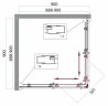 Душевой уголок BelBagno Uno 90х90 UNO-195-A-2-90-P-Cr