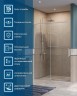 Душевая дверь BelBagno Soft Close-1 140 SOFT_CLOSE-1-BF-1-140-C-Cr