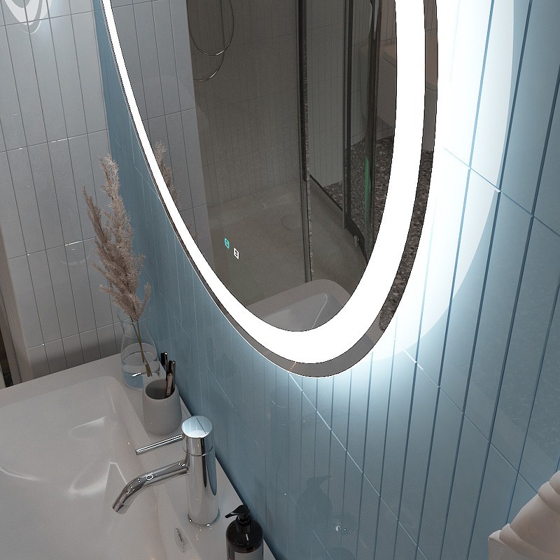 Зеркало BelBagno 70 SPC-RNG-700-LED-TCH-SND с подсветкой