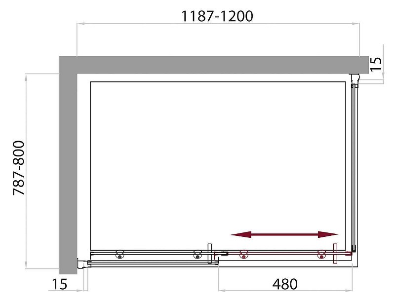 Душевой уголок BelBagno Uno 120x80 UNO-AH-1-120/80-C-Cr