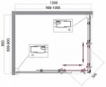 Душевой уголок BelBagno Uno 100х90 UNO-195-AH-2-100/90-C-Cr