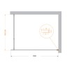 Душевая перегородка BelBagno Kraft 120 KRAFT-L-1-120-C-NERO