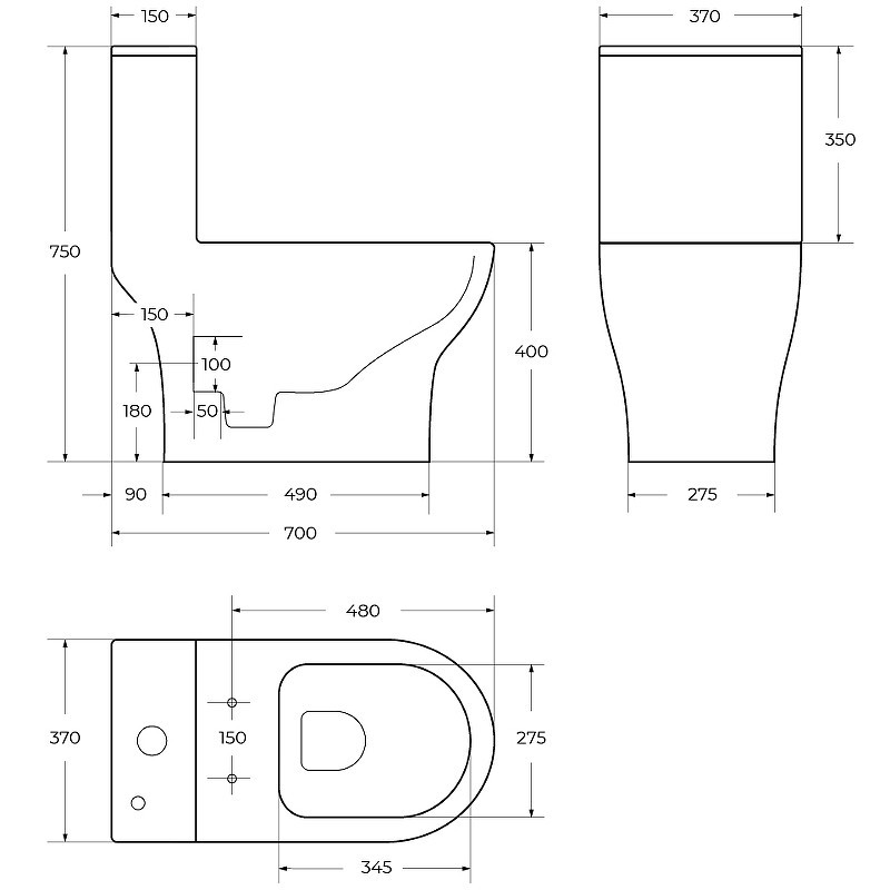 Унитаз моноблок BelBagno Lounge BB8618CPR-MN/SC