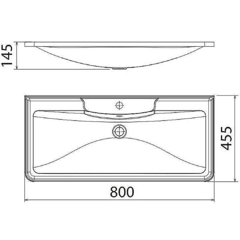 Раковина BelBagno 80 BB800/455-LV-MR-ALR
