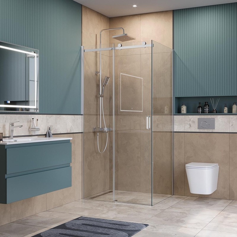 Душевой уголок BelBagno Soft Close-2 100x80 SOFT_CLOSE-2-AH-1-100/80-C-Cr