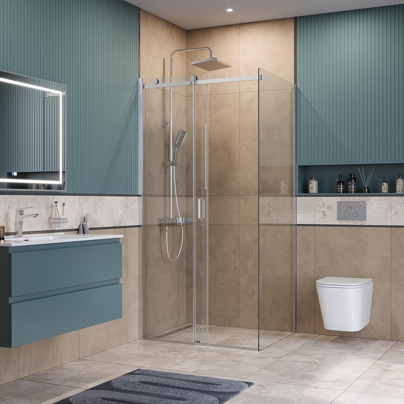 Душевой уголок BelBagno Soft Close-2 100x80 SOFT_CLOSE-2-AH-1-100/80-C-Cr