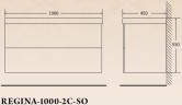 Тумба под раковину BelBagno Regina 100 REGINA-1000-2C-SO-MR-BLUM подвесная