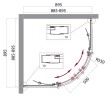 Душевой уголок BelBagno Uno 90х90 UNO-195-R-2-90-P-Cr