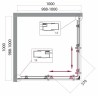 Душевой уголок BelBagno Uno 100х100 UNO-195-A-2-100-C-NERO