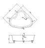 Акриловая ванна BelBagno 150х150 BB07