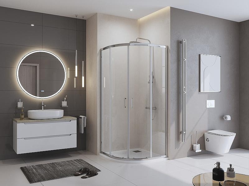 Душевой поддон из искусственного камня BelBagno Uno 80x80 TRAY-MR-UNO-R-80-550-35-W