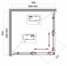 Душевой уголок BelBagno Uno 90х90 UNO-195-A-2-90-P-NERO