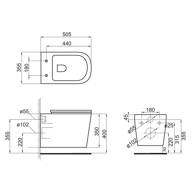Унитаз BelBagno Veneto BB132CHR/BB132SC подвесной