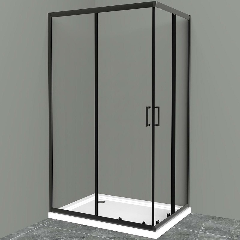 Душевой уголок BelBagno Uno 100х80 UNO-195-AH-2-100/80-C-NERO