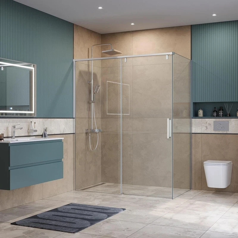 Душевой уголок BelBagno Soft Close-1 150x80 SOFT_CLOSE-1-AH-1-150/80-C-Cr