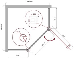 Душевой уголок BelBagno Uno 90х90 UNO-195-P-1-90-C-NERO