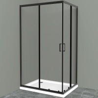 Душевой уголок BelBagno Uno 120х100 UNO-195-AH-2-120/100-C-NERO