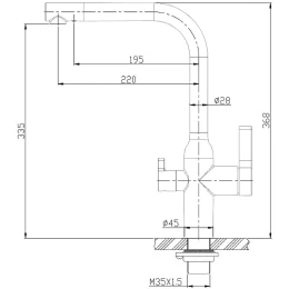Смеситель для кухни BelBagno BB-LAM57-IN