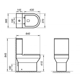 Унитаз-компакт BelBagno Norma BB339CPR/BB2111SC