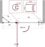 Душевая дверь BelBagno Uno 90 UNO-B-12-30+60-C-Cr
