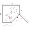 Душевой уголок BelBagno Uno 90х90 UNO-195-P-1-90-CH-CR
